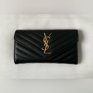 Saint Laurent Classic Monogram Flap Wallet